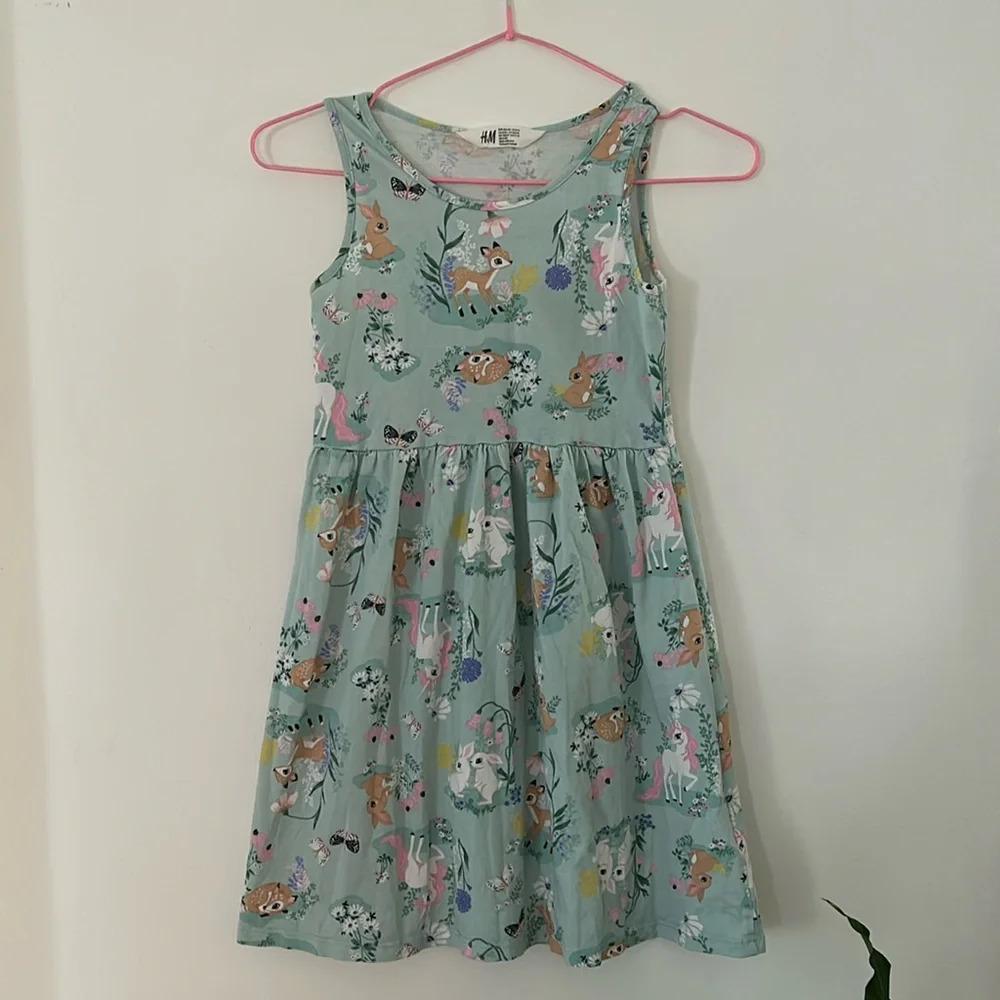 H&M girls 8-10 years jersey knit tank dress Unicorn Print for summer  🦄
